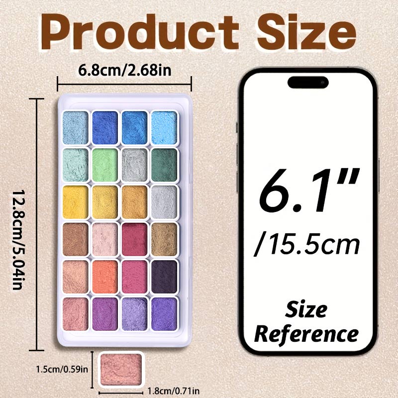 20/24/60/72 Colors Pearl Water - Watercolor Paint Set Solid Pigment review and price