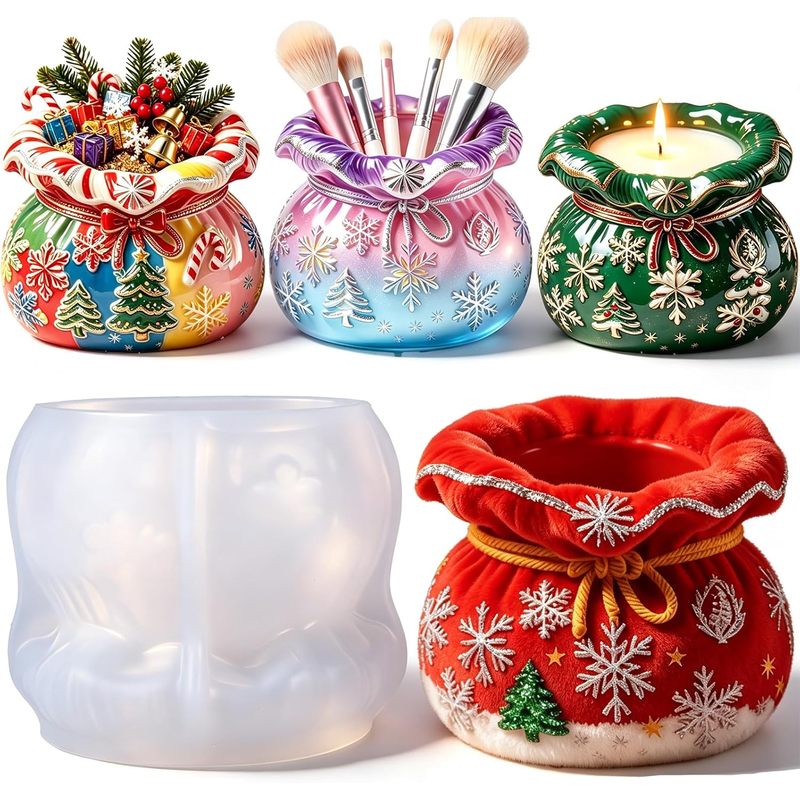 1Christmas-themed epoxy resin  - Silicone Epoxy Resin Molds Set review and price