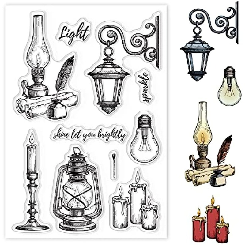 Vintage Lights Silicone Clear  - Clear Silicone Stamps For Card Making review and price